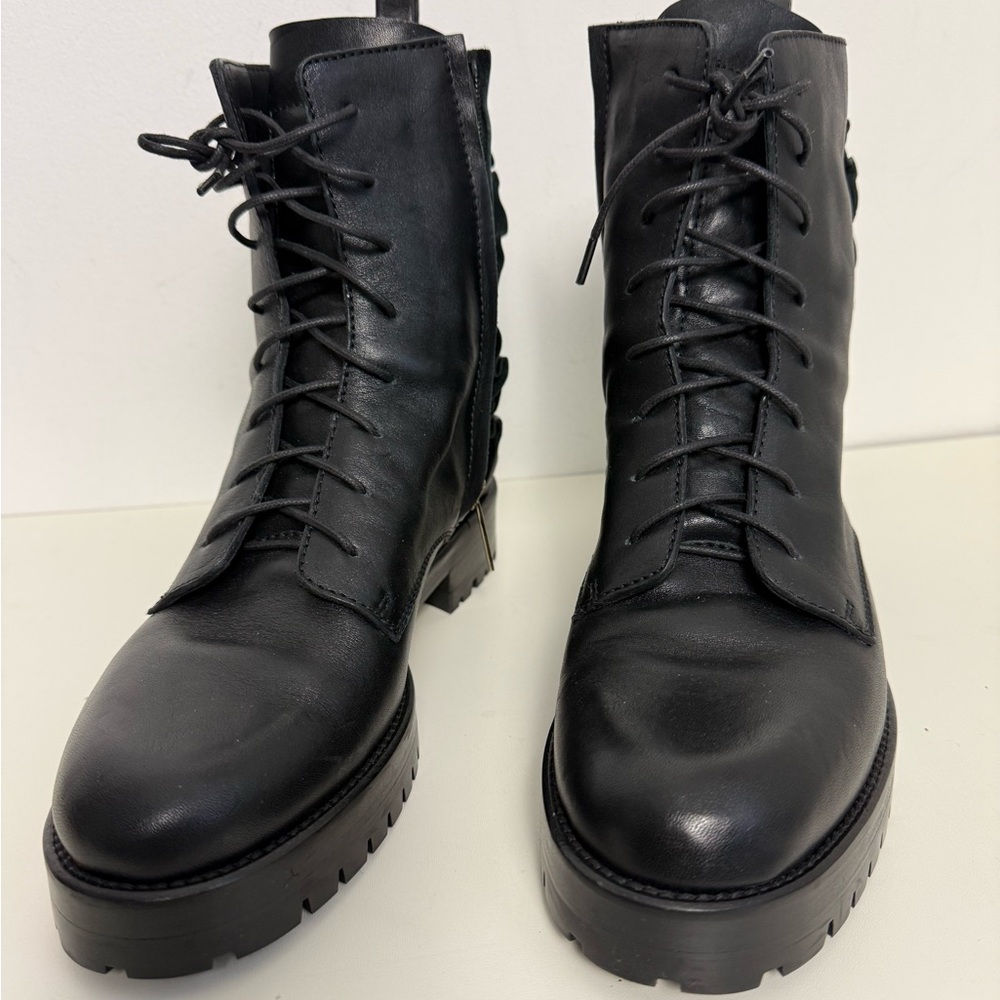 Red Valentino Black Women's Combat Boots